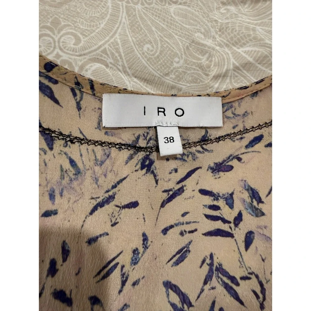 $400+ IRO Tie-front Floral Silk Ruffled Blouse Boho Indie Fairy Romantic Y2K/6 - Picture 11 of 11